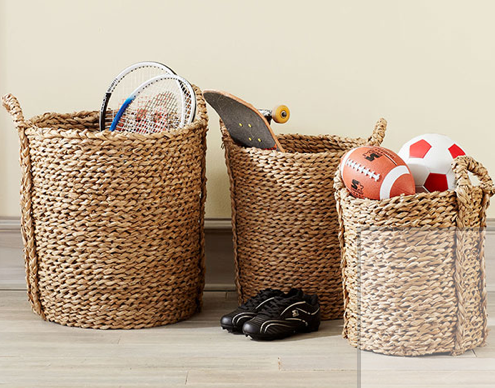 24 ideas para decorar con cestos de fibras naturales
