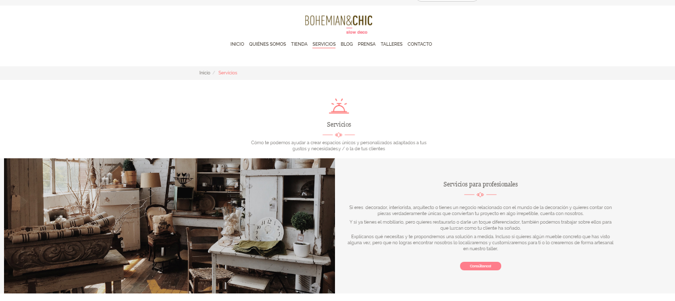 nueva web de Bohemian & Chic
