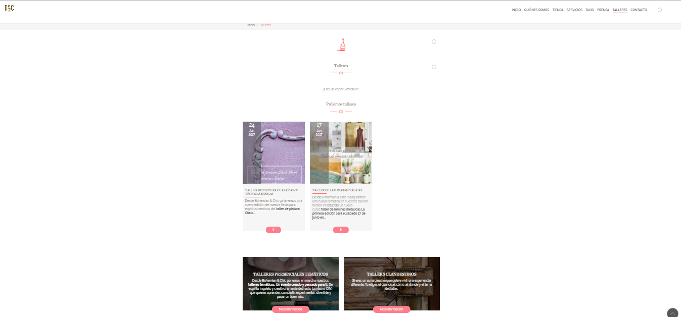 nueva web de Bohemian & Chic