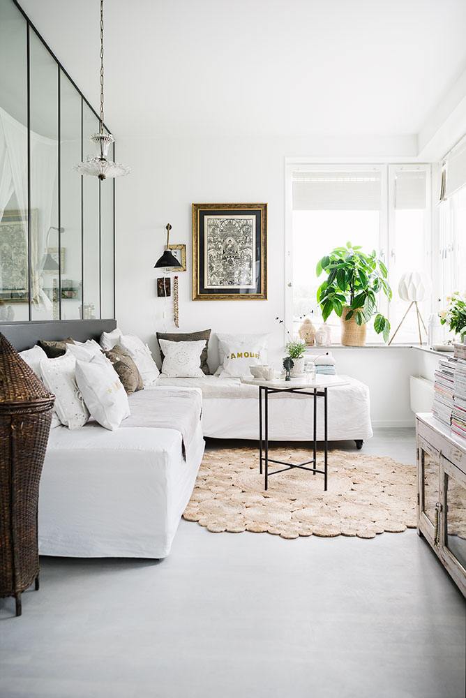 Un apartamento en Suecia con inspiración viajera