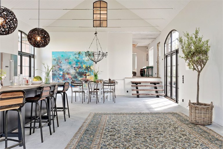 Una casa de estilo bohemio con toques vintage en Suecia