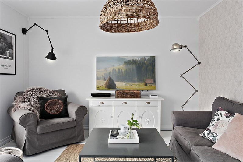 Una casa de estilo nórdico con toques rústicos