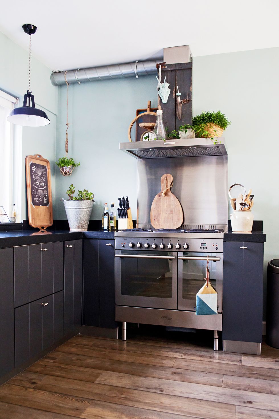 Una casa en Amsterdam en clave de verde