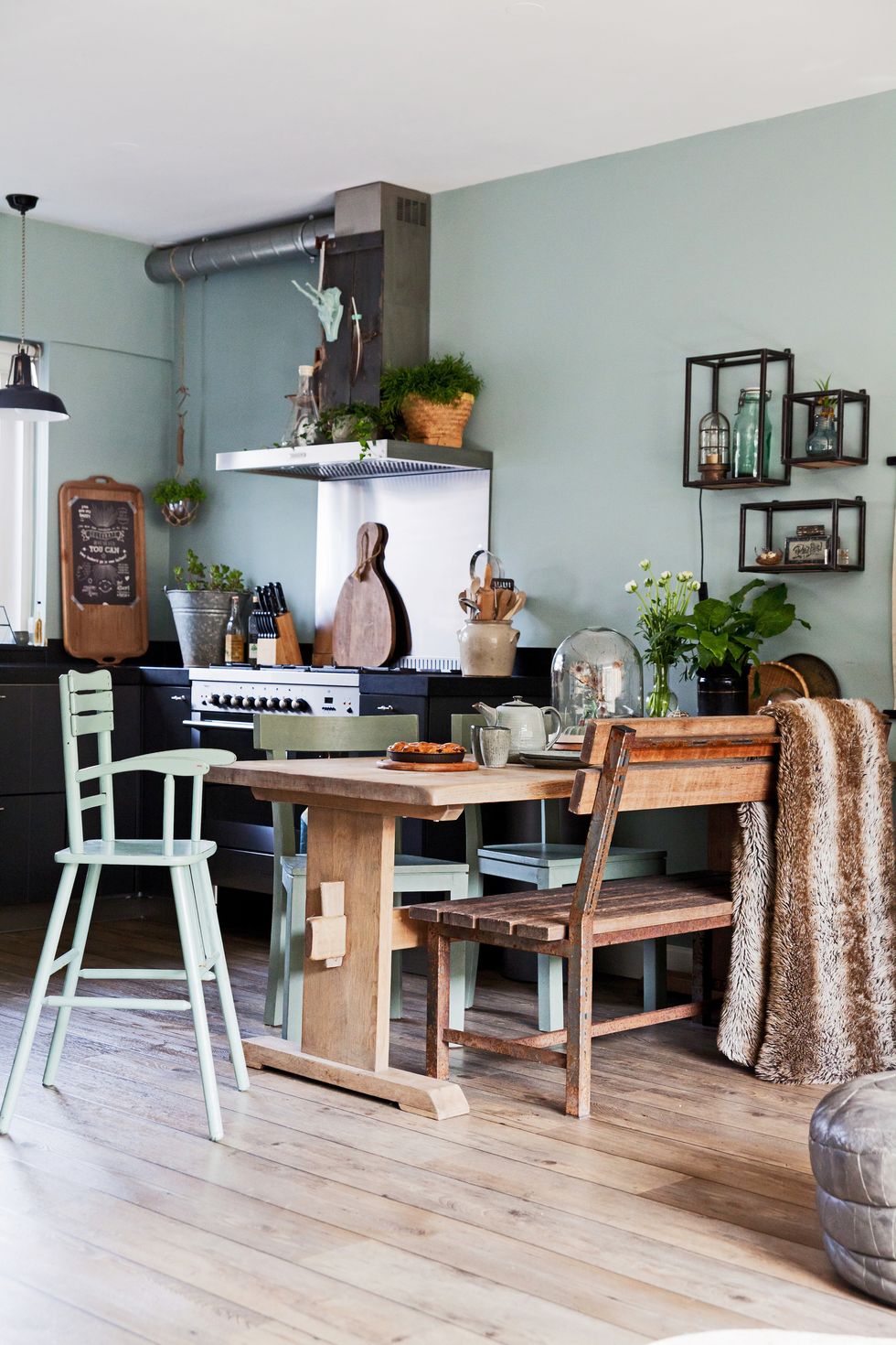 Una casa en Amsterdam en clave de verde