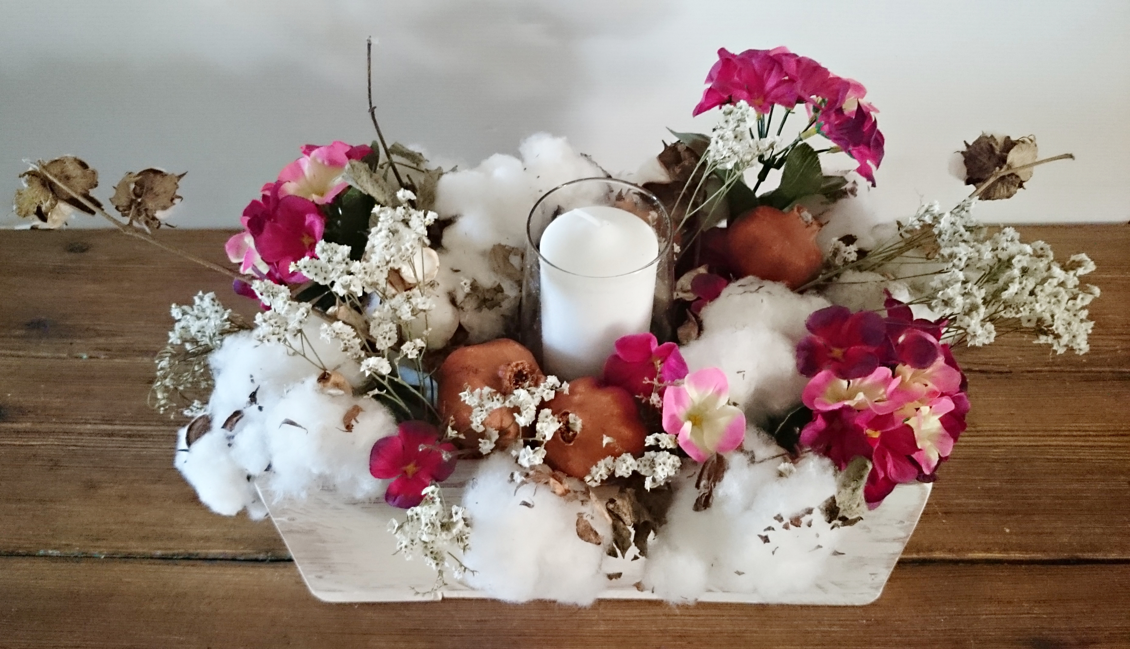 cómo hacer un centro de flores otoñal