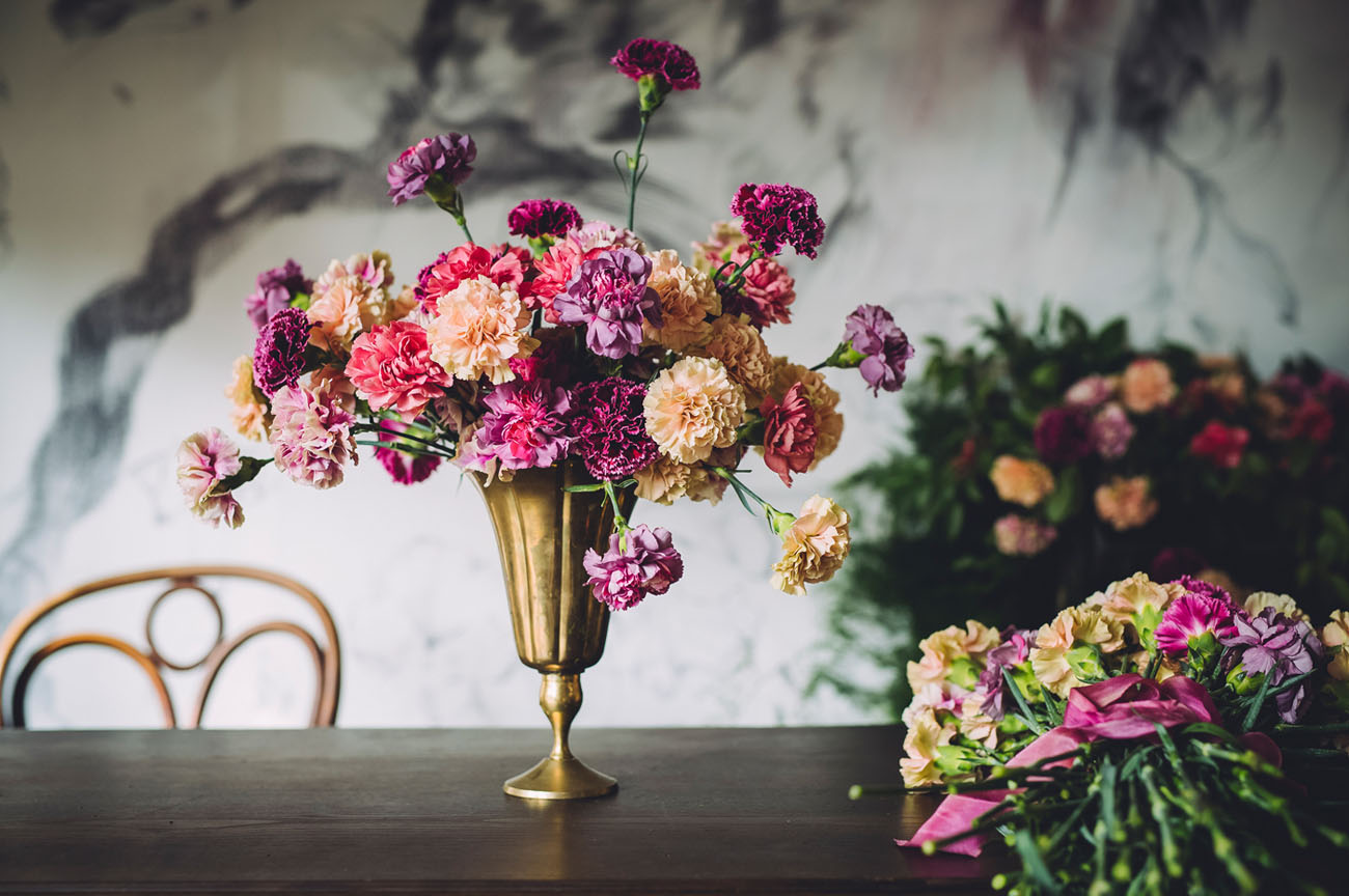 decorar una boda con claveles