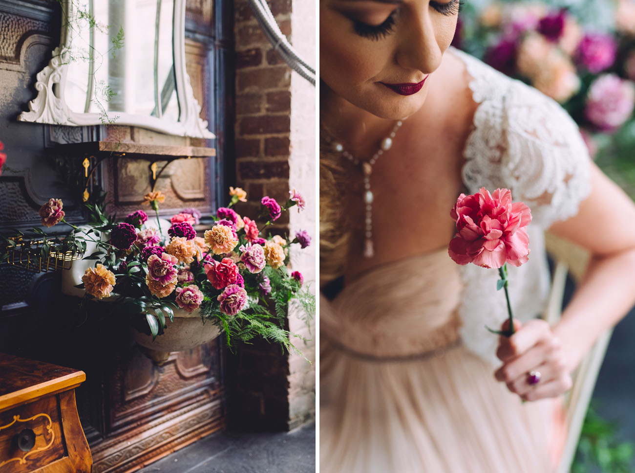 decorar una boda con claveles