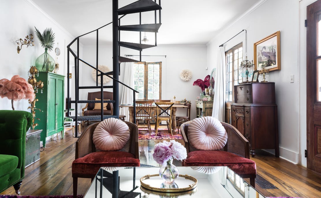 una casa de estilo bohemio en Nueva Orleans