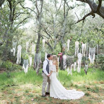 Inspiración para una boda bohemia