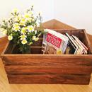 caja de frutas artesanal de madera de estilo rústico