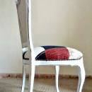 silla vintage en blanco decapado