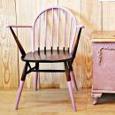 silla vintage Ercol en malva y madera