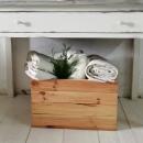 Mueble baño estilo rustico chic en blanco y gris