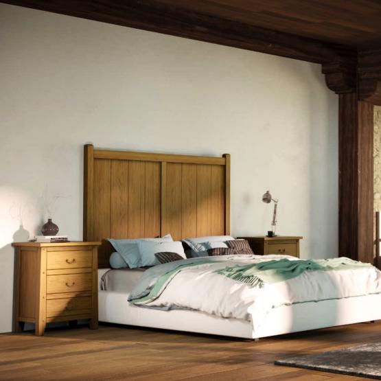 Cabecero cama estilo nórdico madera natural