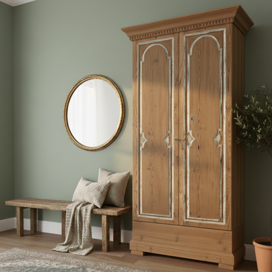 Armario creado con puertas antiguas talladas