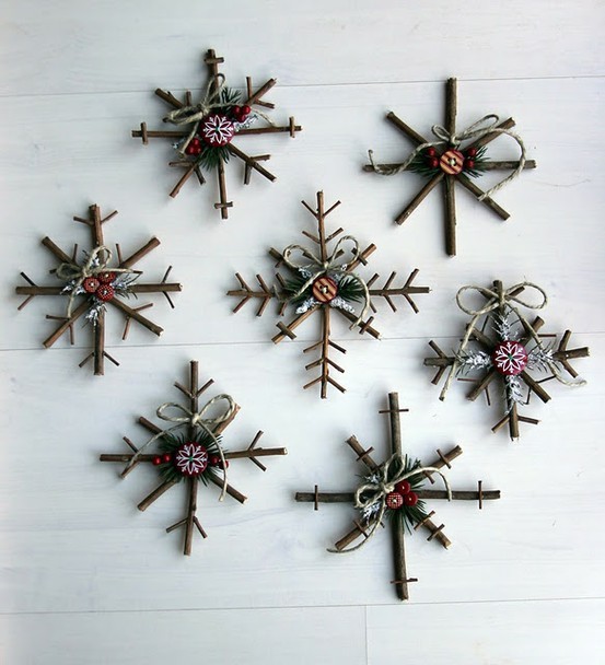19 ideas para hacer detalles navideños con ramas secas